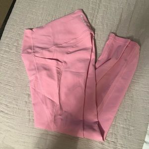 Wilo pink ribbed leggings XS